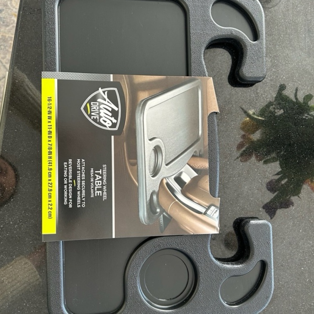 Auto Drive Steering Wheel Table - Black